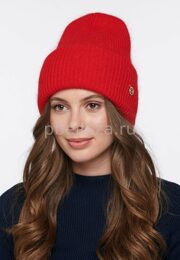 Женская шапка из ангоры (красный)